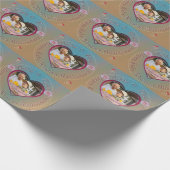 40th,15th Ruby Photo Wedding Jubileum Cadeaupapier (Hoek)