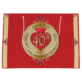 40th/15th Ruby Red Groot Cadeauzakje