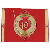 40th/15th Ruby Red Groot Cadeauzakje (Achterkant)