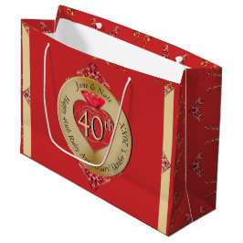 40th/15th Ruby Red Groot Cadeauzakje