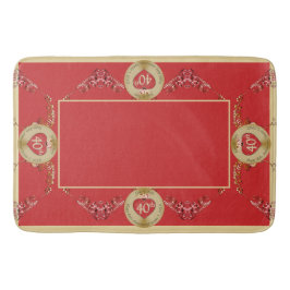 40th/15th Ruby Red Wedding Jubileum Badmat