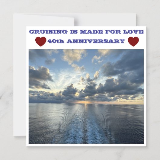 40th ANNIVERSARY CRUISE DOOR MAGNET Magnetische Uitnodiging (Voorkant)