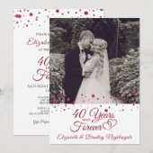 40th Anniversary Hearts JAREN IN DE EEUWIGHEID Fot Kaart (Voorkant / Achterkant)