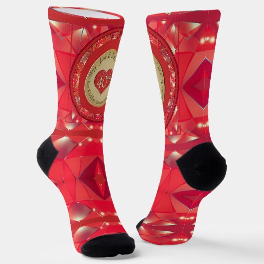 40th Anniversary Ruby Sokken (Gebogen)