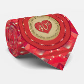 40th Anniversary Ruby  Stropdas (Opgerold)