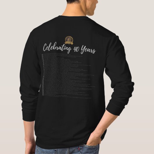40th Anniversary Show Title T-Shirt - Black (Achterkant)