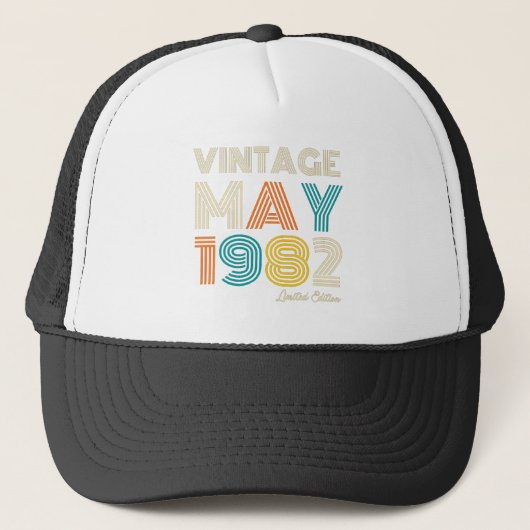 40th Birthday 1982 Limited Edition Trucker Pet (Voorkant)