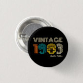 40th Birthday 1983 Limited Edition Ronde Button 3,2 Cm (Voorkant /achterkant)
