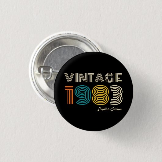 40th Birthday  1983 Limited Edition Ronde Button 3,2 Cm (Voorkant /achterkant)