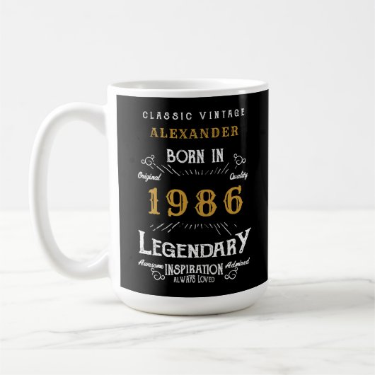 40th Birthday 1986 Legendary Retro Koffiemok (Links)