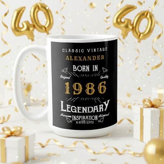 40th Birthday 1986 Legendary Retro Koffiemok