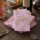 40th Birthday 1986 Voeg naam toe Pink Grey Inpakpapier Vel<br><div class="desc">Vier een mijlpaal verjaardag met onze elegante en aanpasbare roze 40e verjaardag inpakpapier! Met een chique en verfijnd ontwerp is deze gepersonaliseerde cadeauverpakking de perfecte manier om een cadeau extra speciaal te laten voelen. Het delicate patroon van "1986" en "NAME" wordt herhaald op een zacht roze achtergrond, waardoor een stijlvolle...</div>