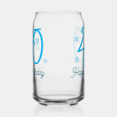 40th birthday add name date year blue template blikvorm glas (Links)
