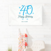 40th birthday add name date year blue template spandoek (Insitu)