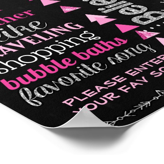 40th Birthday Adult cake smash-bord Poster (Hoek)