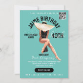 40th Birthday Bash Event Club Style Flyers B Kaart (Voorkant)