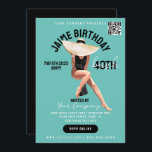40th Birthday Bash Event Club Style Flyers B Kaart<br><div class="desc">Birthday Bash Party Flyers voor evenementen,  bar,  club,  bedrijfsevenementen.</div>