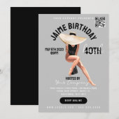 40th Birthday Bash Event Club Style Flyers Kaart (Voorkant / Achterkant)
