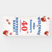 40th Birthday Bash - Feest - Opknoping Welkom Spandoek (Horizontaal)