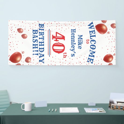 40th Birthday Bash - Feest - Opknoping Welkom Spandoek (Beurs)