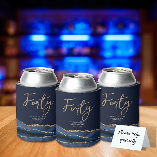40th Birthday Beer Koelbox Sleeve Blikjeskoeler