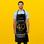 40th Birthday Black Gold Legendary Funny Schort<br><div class="desc">Een gepersonaliseerd elegant 40th Birthday BBQ-schort dat gemakkelijk aan te passen is voor die speciale verjaardagsfeestgelegenheid.</div>