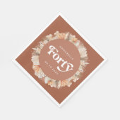 40th Birthday botanische pampas gracotta Servet (Hoek)