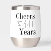 40th Birthday Cheers Minimal Birthday Party Favor (Achterkant)