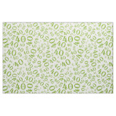 40th Birthday Cool Number Pattern Green/White Stof (Fat Quarter)
