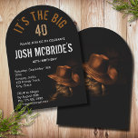 40th Birthday Cowboy Pet Laarzen Mannelijk Kaart<br><div class="desc">40th Birthday Cowboy Pet Boots Masculine Invitation bevat een paar zwart leren cowboylaarzen met een bruin cowboy-pet gedrapeerd over de top. Personaliseer door de tekst te bewerken of tekst in de tekstvakken te verwijderen. Creëer door Evco Studio www.zazzle.com/store/evcostudio</div>