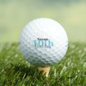 40th Birthday Custom Turquoise Titleist Pro V1 Golfballen (Insitu Shirt)
