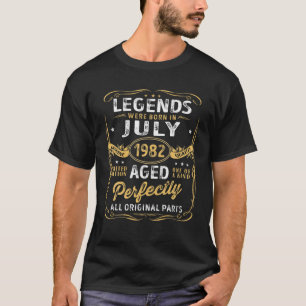 40Th Birthday Decoration Legends Were Born In July T-shirt