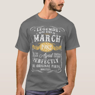 40th Birthday Decoration Legends Were Born In Marc T-shirt