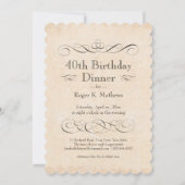 40th Birthday Dinner Party Eat Drink en 40 Kaart (Achterkant)