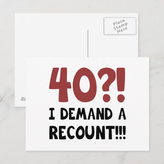 40th Birthday Gag Gift Briefkaart (Voorkant / Achterkant)