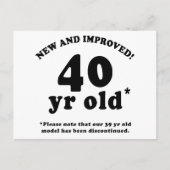 40th Birthday Gag Gifts Briefkaart (Voorkant)