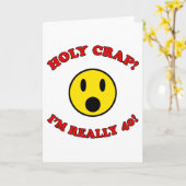 40th Birthday Gag Gifts Kaart (Gele Bloem)