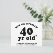 40th Birthday Gag Gifts Kaart (Staand voorkant)