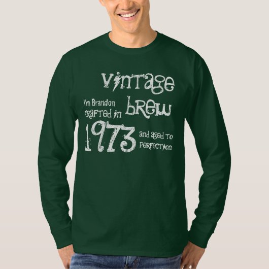 40th Birthday Gift 1973  Brew Green G205 T-shirt (Voorkant)