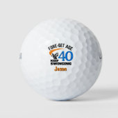 40th Birthday Gift for Brother Funny Cool Custom Golfballen (Voorkant)