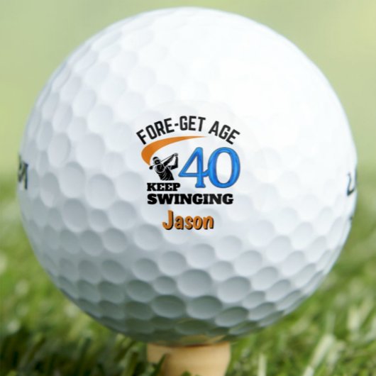 40th Birthday Gift for Brother Funny Cool Custom Golfballen