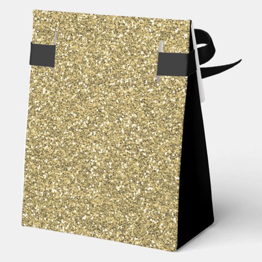 40th Birthday Gold Glitter Thank You Bedankdoosjes (Achterkant)