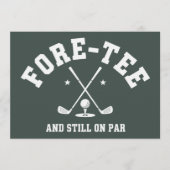 40th Birthday Golf 40th Birthday Gift Golfing  Kaart (Voorkant)