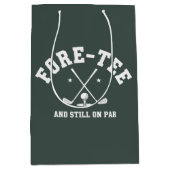 40th Birthday Golf 40th Birthday Gift Golfing  Medium Cadeauzakje (Voorkant)