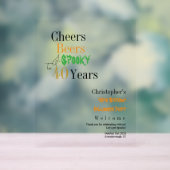 40th Birthday Halloween Party Welcome Acryl Bord (Neutraal)