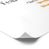 40th Birthday Halloween Party Welcome Poster (Hoek)