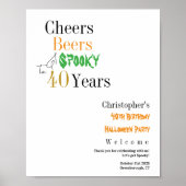 40th Birthday Halloween Party Welcome Poster (Voorkant)