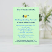 40th Birthday Happy Face Party-uitnodiging Kaart (Staand voorkant)