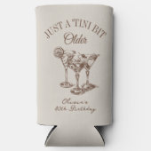 40th Birthday “Just a Tini Bit Older” Martini Seltzer Blikjeskoeler (Voorkant)