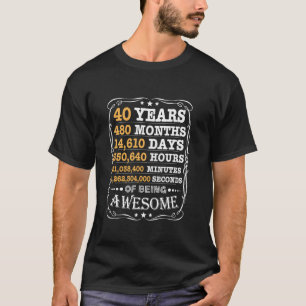  40th Birthday Limited Edition 40 jaar oud T-shirt